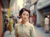 1965年のストリートスナップ　京都府　向日市　#ストリートスナップ　#AI美女　　